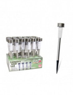 LÁMPARA SOLAR ACERO LED...