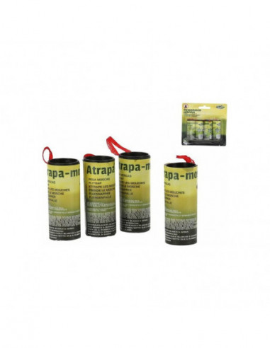 ATRAPA-MOSCAS X4 FLIES ADHESIVO - CAUCHO