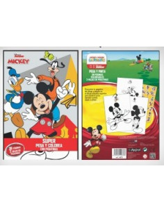 SUPER PEGA Y COLOREA MICKEY