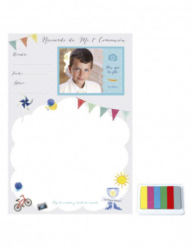 RECUERDO MI PRIMERA COMUNION HUELLA NIÑO