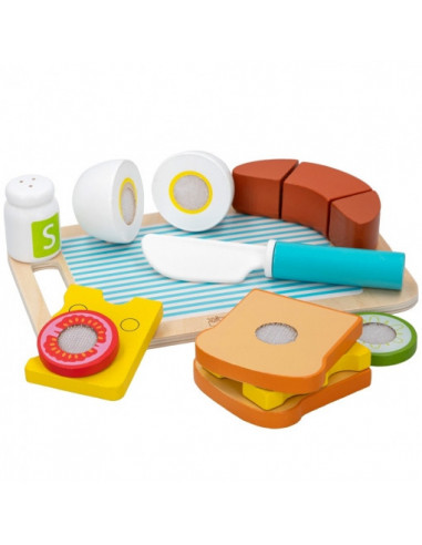WOOMAX-SET BANDEJA DESAYUNO MADERA +24M