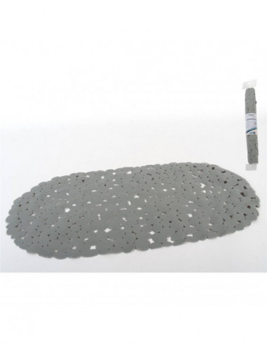 ALFOMBRA BAÑO 36X68CM STONES - GRIS