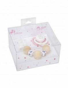 SET CHUPETE ROSA/BLANCO C/...