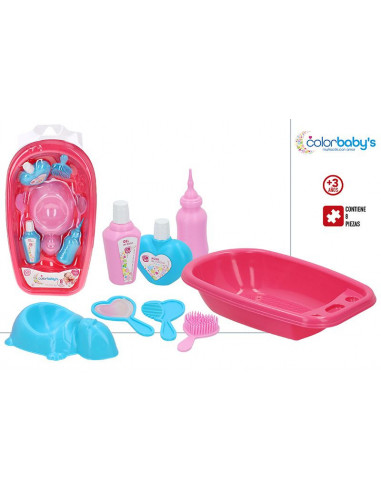 COLORBABY'S-BAÑERA C/ACCESORIOS 2/S