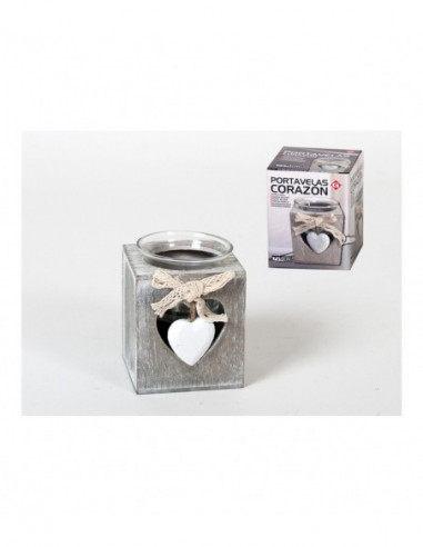 PORTAVELAS X1 CORAZON 7 CM