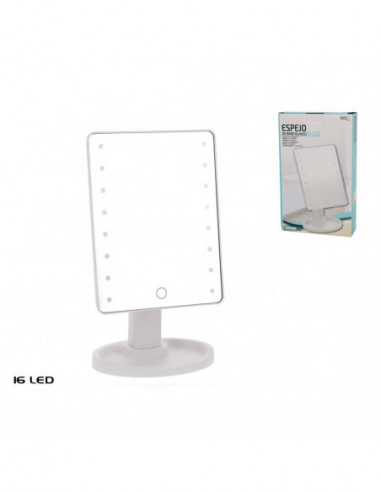 ESPEJO BAÑO 16 LED BLANCO 16X11X28CM