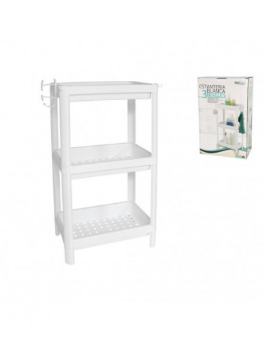 ESTANTERIA 3 NIVELES 75X35X23CM - BLANCA