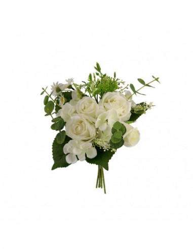 RAMO ATADO ROSAS SURT. X 5-35 CM BLANCO