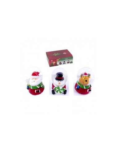 BOLA DE AGUA MUÑECO NAVIDAD 4.5X6.5X4CM