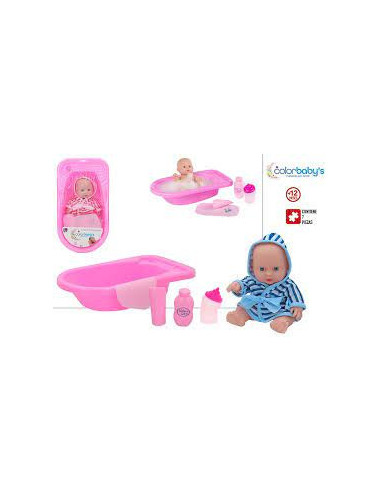 BEBE C/ BAÑERA Y ACC - 2/S - COLOR...