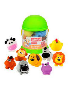 SET 10 ANIMALES PVC 6M+...