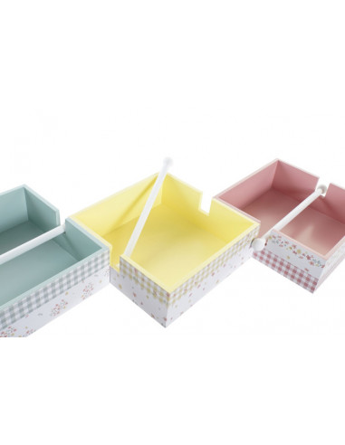 SERVILLETERO MDF METAL 22X18X6 VICHY...