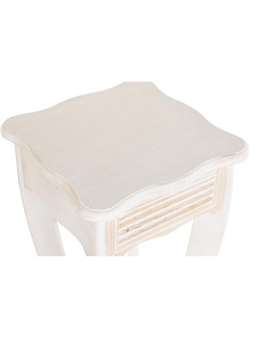 MESITA AUXILIAR MADERA BLANCO GRANDE