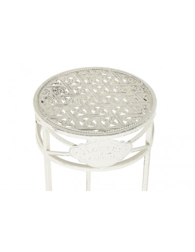 MESITA AUXILIAR METAL  BLANCO GRANDE