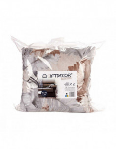 SET 2 COJINES 45X45CM HOJAS...