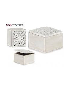CAJA CALADA MADERA CUADRADA...