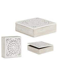 CAJA CALADA MADERA CUADRADA...