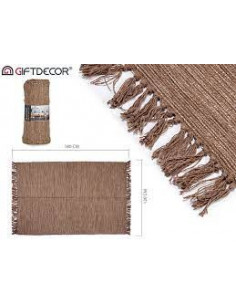 ALFOMBRA DE ALGODON MARRON...