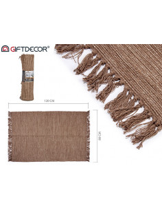 ALFOMBRA DE ALGODON MARRON...