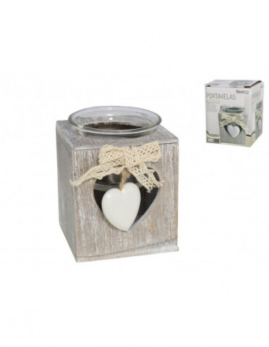 PORTAVELAS X1 CORAZON 7 CM