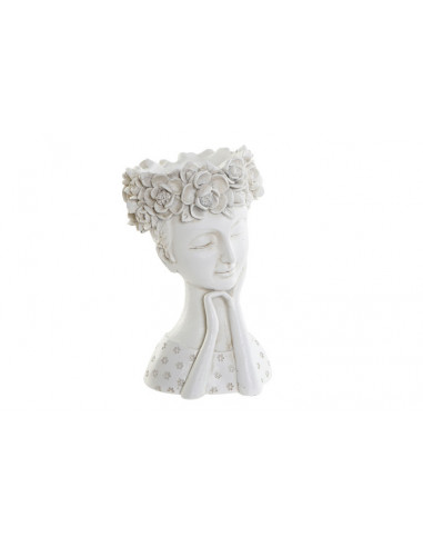 MACETERO RESINA 17X15X25 BLANCO