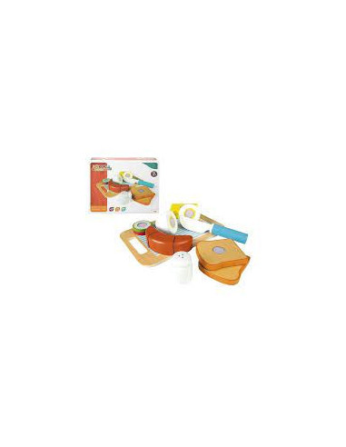 WOOMAX-SET BANDEJA DESAYUNO MADERA +24M