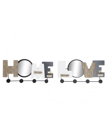 PERCHERO PARED MDF ESPEJO 45X5X21...