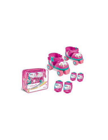 SET PATINES+ PROTECCIONES UNICORNIO