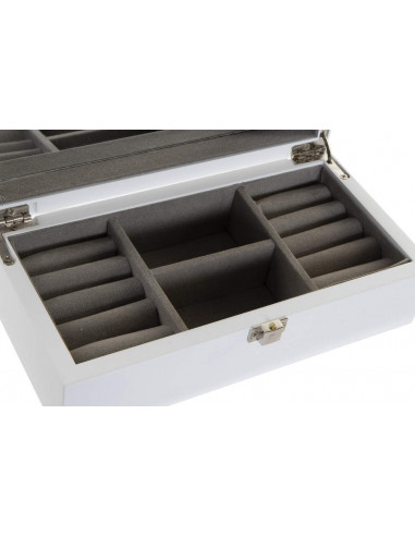 JOYERO MDF ESPEJO 20X10X6 ESPEJO BLANCO