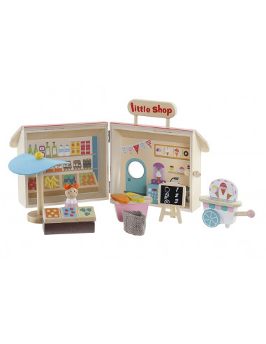 JUEGO SET 15 MADERA TELA 20,5X13,5X21...