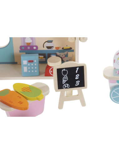 JUEGO SET 15 MADERA TELA 20,5X13,5X21...