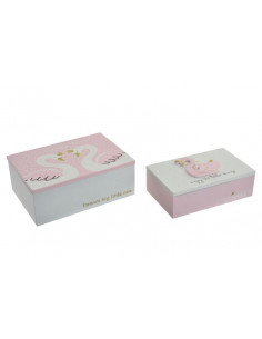 CAJA MADERA  CISNE ROSA...