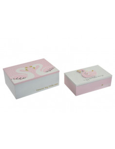 CAJA  MADERA CISNE ROSA PALO